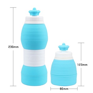 ขวดน้ำพับได้ขนาด 600 มล. ทำจากซิลิโคน ปลอดสาร BPA พร้อมคาราไบเนอร์ สำหรับดื่มโดยตรง ป้องกันการรั่วซึม เป็นมิตรกับสิ่งแวดล้อม - Product Image 4