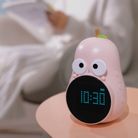 Horloge de bureau numérique à LED Réveil de table électronique Décoration intérieure pour entrepôt, bureau et salon