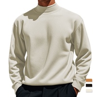 Sous-vêtements thermiques pour hommes automne-hiver, col montant, doublure polaire, manches longues, coupe ajustée, couche de base chaude, vente en gros