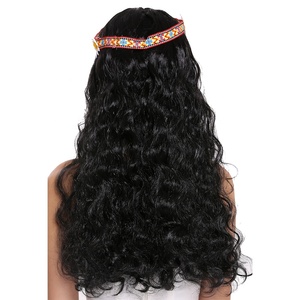 The Princess Bride Black Party Perruques en fibre synthétique à vagues profondes - Product Image 4