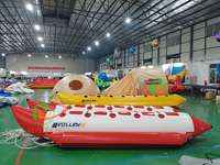 Remorquage gonflable de bateau de banane à double rangée de sports nautiques commerciaux populaires d'Aoqile pour des événements