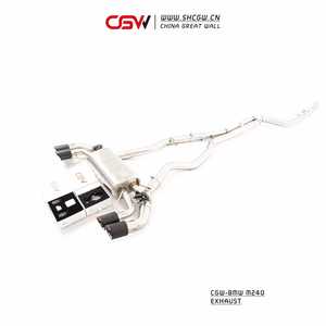 CGW son tasarım yüksek performanslı paslanmaz çelik ve titanyum BMW G42 m240i için çift ipuçları ile fırında egzoz susturucu boruları - Product Image 6