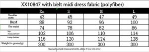 Vestido Midi IStapromo para Mujer, Estilo Europeo y Americano, Moderno, Casual, Sin Mangas, Cintura Ajustada con Cinturón - Product Image 6