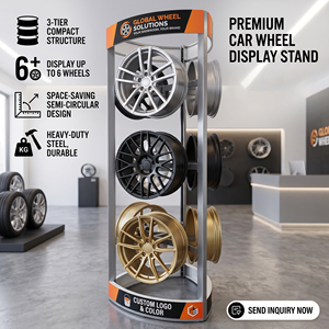 Expositor Vertical Personalizado para Llantas de Metal - Soporte de Exhibición para Neumáticos y Llantas de Automóvil para Talleres y Salas de Exhibición - Product Image 2