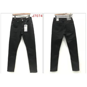 J7074 toptan yüksek kalite orijinal markalar pamuk streç Denim pantolon Noir Slim Fit uzun kollu erkek gömlek kot pantolon