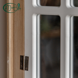 Espejo Arqueado Vintage, Madera Blanca y Marrón Desgastada, Hecho a Mano, Decoración Shabby Chic, Espejo de Pie para Bodas, 1 Pieza - Product Image 4