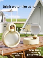 Bouteille d'eau portable pour chien de 500 ml avec bol, anti-fuite, pliable, distributeur d'eau de voyage pour animaux de compagnie en TPE pour chiens et chats, utilisation en extérieur