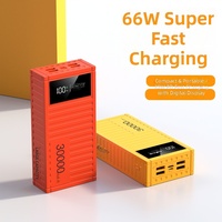 Batterie externe portable 2W/3W/5WmAh 66W à charge ultra-rapide avec affichage numérique, personnalisable avec logo
