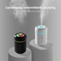 Diffuseur d'arômes portable pour voiture de 300 ml et humidificateur ultrasonique avec éclairage LED, alimenté par USB, pour hôtel et usage domestique