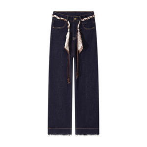 Pantalon en jean vintage décontracté <span class=keywords><strong>taille</strong></span> <span class=keywords><strong>haute</strong></span> coupe ample pour femme, style <span class=keywords><strong>cigarette</strong></span> coupe droite longueur cheville 'Granny Jean' - Product Image 3