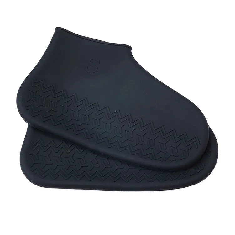 Best Selling Rainy Days Anti-Slip Ladies Rain Boots Kids Galoshes Flat Waterproof Black Silicone Shoe Cover