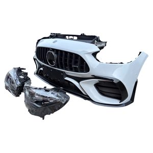 Pare-chocs avant <span class=keywords><strong>AMG</strong></span> <span class=keywords><strong>63</strong></span> amélioré pour <span class=keywords><strong>Mercedes</strong></span>-<span class=keywords><strong>Benz</strong></span> <span class=keywords><strong>Classe</strong></span> <span class=keywords><strong>C</strong></span> 206 avec kit radiateur et phares, fixation par boulons, garantie 1 an - Product Image 3