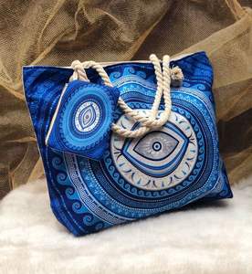 Bolsos de hombro de lona para compras de noche de verano en la playa, bolsos de mensajero de moda para mujer bohemios, India Afghani Sling Lady's - Product Image 2