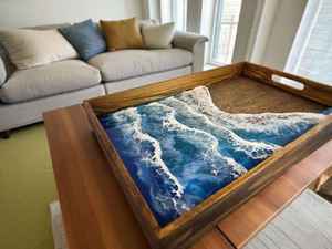 Bandejas de Madera Duraderas con Acabado de Resina Suave, Ideales para Entretener Invitados, Servir Comidas o Exhibir Artículos Decorativos - Product Image 3