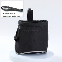 Sac à friandises pour chiens personnalisé avec distributeur de sacs à crottes et bande réfléchissante, pochette en tissu Oxford mains libres avec ceinture pour la marche