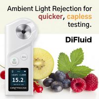 DiFluid PU Pro 0-55% Digital Refractometer Portable Handheld Refractometer Lightweight Device for Durian Fruits Juice Coffee