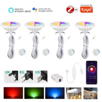 Kit de projecteurs connectés Smart Tuya AR111, contrôle par application, base G53, RGB, changement de couleur, dimmable, downlight COB pour cuisine, hôtel