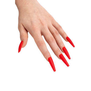 ENSEMBLE DE 10 FAUX ONGLES ROUGES AVEC POINTES - Product Image 1