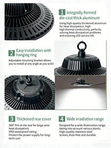 Lámpara <span class=keywords><strong>LED</strong></span> <span class=keywords><strong>de</strong></span> Espectro Completo <span class=keywords><strong>de</strong></span> Aluminio para <span class=keywords><strong>Cultivo</strong></span> <span class=keywords><strong>de</strong></span> Orquídeas y Plantas Verdes en Interiores con Clasificación IP54 - Product Image 6
