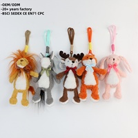 Peluches personnalisées OEM personnalisées, lot de jouets peluche avec boîte cadeau, renard, âne, lion, lapin et cerf, jouets pour enfants, poupées douces