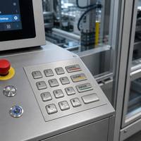 Clavier industriel métallique étanche IP65 4x4 matriciel KB-501 pour machine de contrôle d'accès en libre-service, contrôleur HMI pour guichet automatique et kiosque
