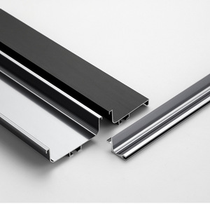 Aluminum C Shape Gola Profile Concealed Kitchen Cabinet <strong>Door</strong> Handle Anodized Black Silver for Hospital and Commercial Projects - Product Image 3