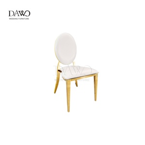 Chaises de salle à manger modernes de luxe <span class=keywords><strong>en</strong></span> acier inoxydable spécialisées, style doré de luxe, chaises d'hôtel pour mariage - Product Image 1