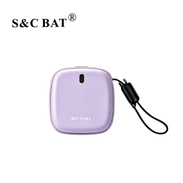 10000mAh Power Bank with Built-in Cable Plug PD 22.5W Fast Charging Portable Powerbank with Phone Holder for Travel