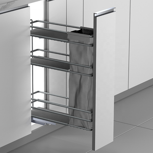 Modern 3-Tier Bread <b>Wire</b> <b>Basket</b> Sliding Kitchen Storage Cabinet Organizer With Pull Out Accessory <b>Basket</b> 02.2A.RWD20731.904 Chin - Product Image 3