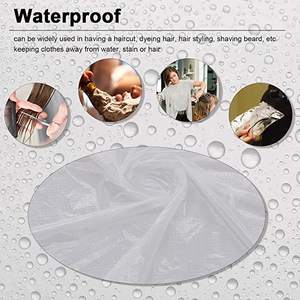2024 Lingsheng salón de belleza capa de plástico impermeable desechable PE delantal para teñir el cabello en salones de peluquería - Product Image 3