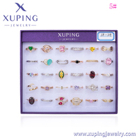 Bague-176 XUPING JEWELRY Vente de liquidation de mode Prix spécial Boîte à bagues Boîte mystère Plusieurs bagues par boîte/30 pièces Bijoux