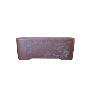 Maceta Rectangular de Zisha para Bonsái, Hecha a Mano y Grabada, Macetas Pequeñas para Escritorio - Product Image 5
