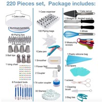 Outils de Fondant à logo personnalisé, accessoires de gâteaux, support rotatif en plastique, plateau tournant pour cuisson, Kit de décoration de gâteaux, 220/512 pièces/ensemble