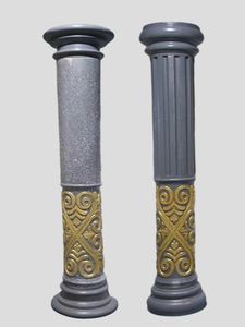 Molde Cilíndrico de Plástico ABS, Columna Romana Decorativa, Hormigón, Cemento Doméstico, Líneas en Espiral, Patrones de Flores Talladas, Villa - Product Image 4
