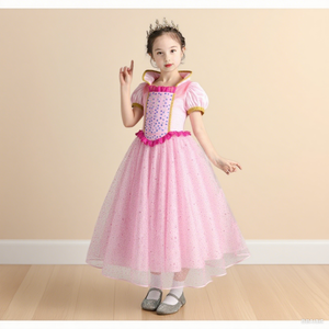 Nueva llegada Pretty Girl Snow Queen vestido niños elegante Rosa Elsa vestido Cosplay disfraz <span class=keywords><strong>para</strong></span> niñas - Product Image 1