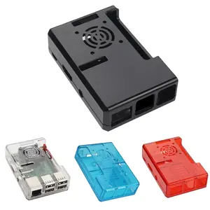 Aokin para Raspberry Pi 3 Modelo B, modelo B +, ABS plástico transparente negro rojo azul caso para Raspberry Pi 3B + 3B 2B