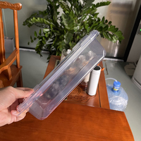 Boîte de transport rectangulaire jetable en plastique PET transparent avec couvercle pour la conservation des aliments, la préparation des repas, la livraison de sucre, et les boîtes bento
