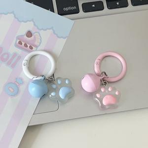 Pendentif clochette circulaire motif patte de chat pour sac à dos, porte-clés, cadeau pour meilleure amie, vente en gros - Product Image 4