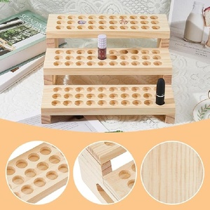 Porte-rouge à lèvres en bois <span class=keywords><strong>Tube</strong></span> à 3 niveaux présentoir porte-outils en bois organisateur de stockage d'affichage d'huile essentielle pour outil de brillant à lèvres - Product Image 5