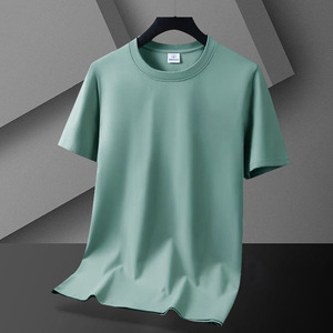 T-shirt Estiva da Uomo Personalizzata, <span class=keywords><strong>Nuova</strong></span> Collezione, Tinta Unita, Girocollo, Vestibilità Ampia, Casual, 100% Poliestere, in Jersey Lavato, Anti-Piega, a Manica Corta - Product Image 3