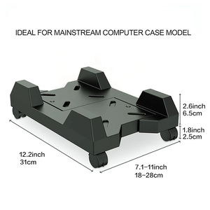 Support de CPU réglable pour ordinateur de bureau, support de châssis télescopique avec roues à frein pour usage domestique - Product Image 6