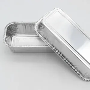 Caja de papel de aluminio de seis pulgadas para barbacoa, caja de papel de aluminio, venta directa, caja de embalaje desechable gruesa y reforzada