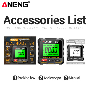 Aneng rn01 kỹ thuật số từ góc Finder mức độ thước đo đo độ nghiêng thiết bị điện tử đo thước 0-90 ° nhựa công cụ đo lường - Product Image 6