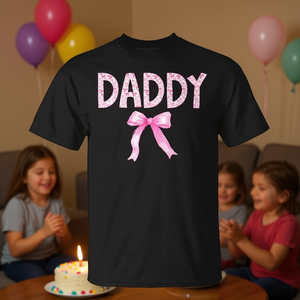 Camiseta para fiesta familiar con lazo coqueto a juego de Daddy Birthday Squad - Product Image 3