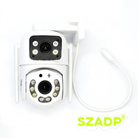 Icsee 2+2 MP Dual Lens Dome PTZ Camera Wifi IP CCTV Network Security 360 Track Home Outdoor Wireless Built-in Mic