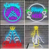 Enseigne lumineuse néon en acrylique 3D télécommandée personnalisée Décorations de bar de mariage uniques pour bureau et boutique Enseigne néon d'art
