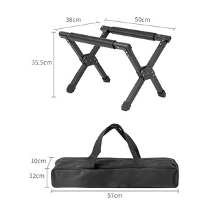 Estante de Almacenamiento Plegable de Aleación de Aluminio, Portátil, Negro, Rectangular, Muebles de Exterior para Camping - Product Image 4