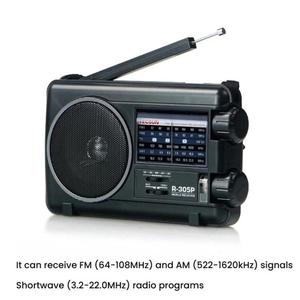 <span class=keywords><strong>Radio</strong></span> <span class=keywords><strong>Portatile</strong></span> TECSUN R-305P con Tecnologia DSP Moderna, Quadrante Analogico Retrò, <span class=keywords><strong>Radio</strong></span> DSP a Banda Completa Senza Batteria - Product Image 2