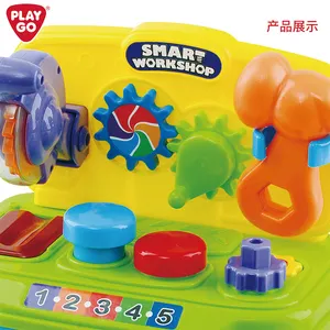 Playgo Set alat anak Mini uniseks, Set mainan anak dengan Model prasekolah DIY stasiun kerja