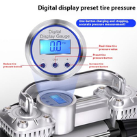 Portable Tire Inflator Equipped Hot Selling Munti-functionnal Inflator Rapid Inflation Potable Double Cylinder Tyre Air Pump